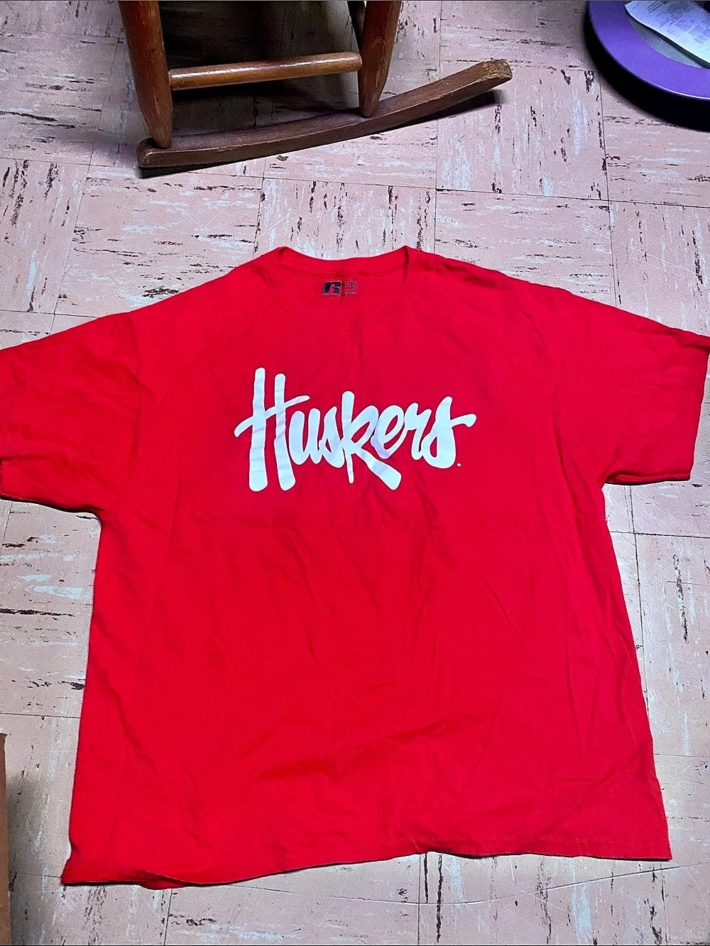 Russell Athletic Nebraska Huskers Script Graphic T-Shirt Red